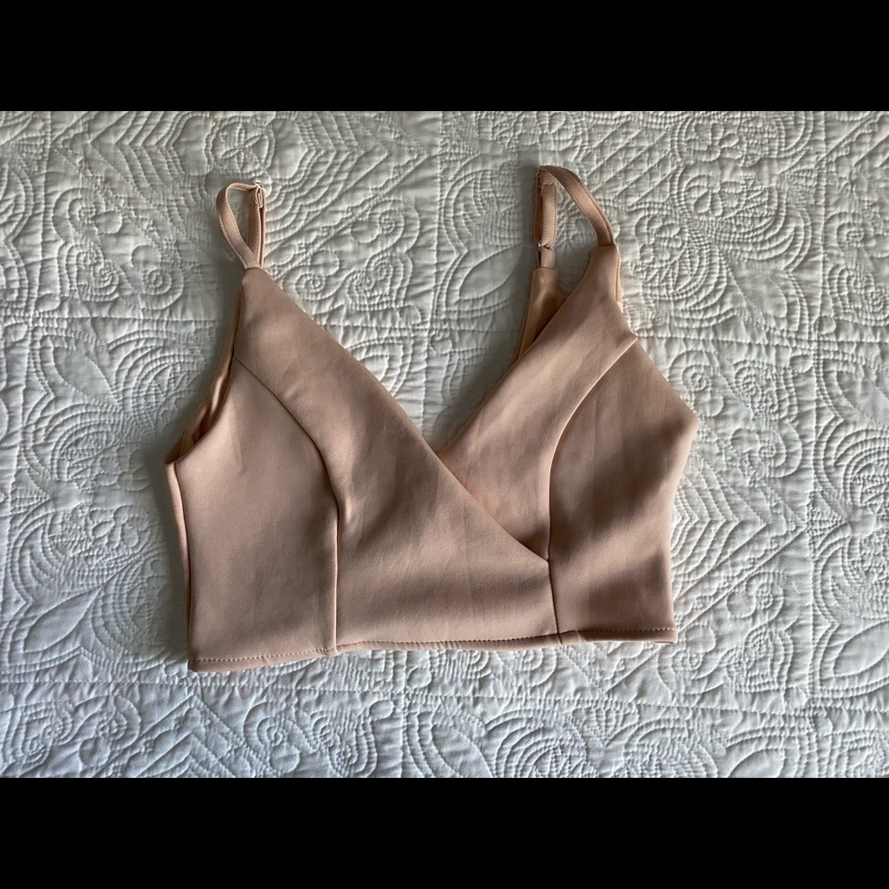 Cream crop top